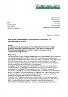Antrag auf Festlegung von Kriterien zur Bauplatzvergabe im Neuenbühl III