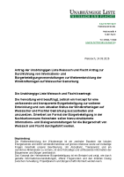 Antrag zur Durchführung von Informations- und Bürgerbeteiligungsveranstaltungen zur Weiterentwicklung der Windkraftanlagen auf Weissacher Gemarkung